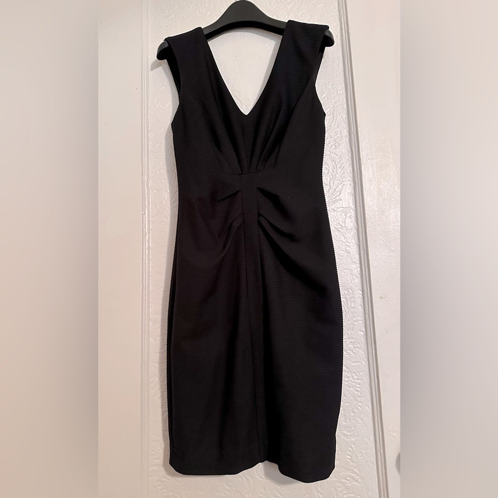 *NEW* EXPRESS Little Black Dress with Front Ruching & Back with Silver Zipper
